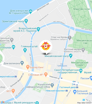 адрес офиса на карте города Санкт-Петербург