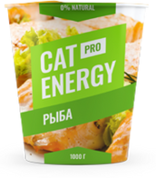 Большая упаковка кошачего корма из рыбы Cat energy