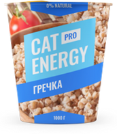 Большая упаковка гречневого кошачего корма Cat energy